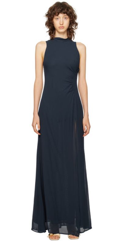 reformation navy blue dress Rent UK 8 100% viscose Rent Reformation Navy Dress UK