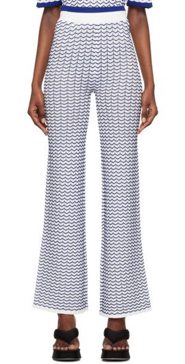 REMAIN Birger Christensen REMAIN Birger Christensen White 3D Wave Lounge Pants