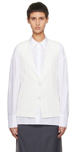 REMAIN Birger Christensen REMAIN Birger Christensen White Plunging Vest