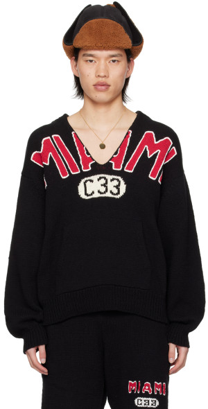 RICE NINE TEN - Black Cut Off Hoodie