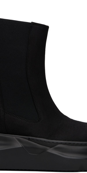 Rick Owens DRKSHDW - Black Beatle Abstract Chelsea Boots