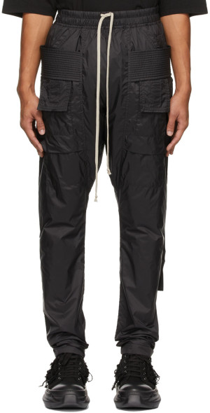Rick Owens DRKSHDW - Black Drawstring Creatch Cargo Pants