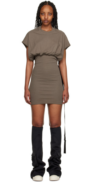 Rick Owens DRKSHDW - Brown SL Tommy Mini Dress Rick Owens DRKSHDW - Brown SL Tommy Mini Dress