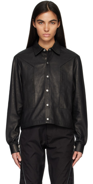 Rick Owens - Black Alice Strobe Leather Jacket