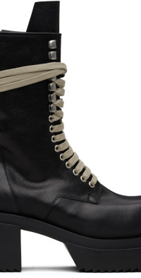 Rick Owens - Black Moto Turbo Cyclops Boots