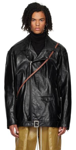 Rick Owens - Black Porterville Jumbo Luke Stooges Leather Jacket