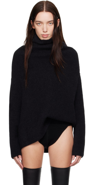 【関税・送料込】RICK OWENS Porterville Shroud タートルネック Rick Owens Black Porterville Shroud Turtleneck Rick Owens