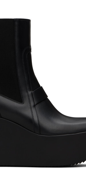 Rick Owens - Black Sliver Platform Beatle Boots