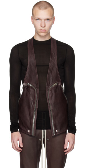 トップス Rick owens 14ss long leather strap vest Rick owens 14ss long leather strap vest
