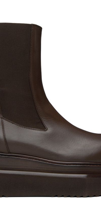 Rick Owens - Brown Beatle Turbo Cyclops Boots