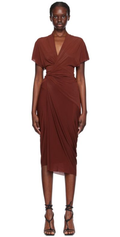 knee length dresses for ladies Zimmerman Burgundy Silk Longsleeve Wrap Dress sz 4 main image 1