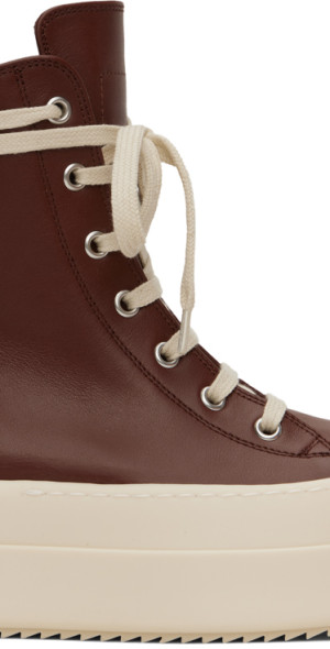 Rick Owens - Burgundy Mega Bumper Sneakers