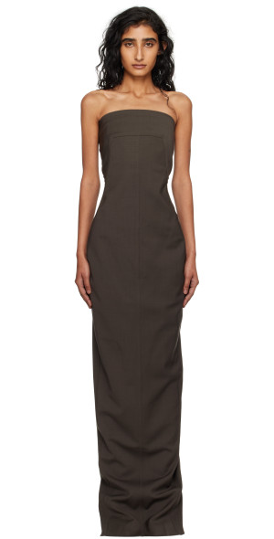 Rick Owens - Gray Concordians Bustier Maxi Dress