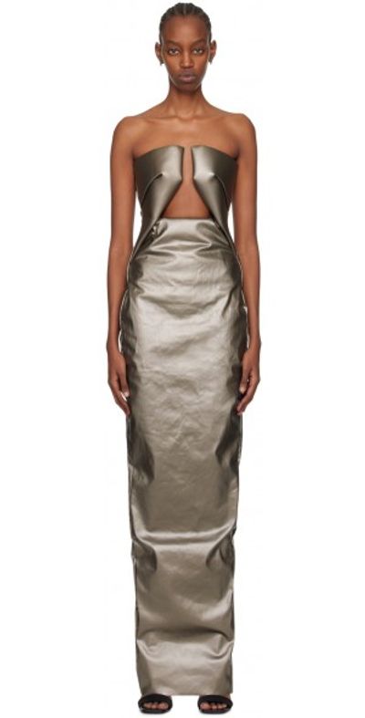 knee length dresses for ladies Suboo Nova Draped Maxi Dress - Gunmetal main image 0