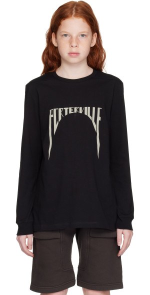 Rick Owens - Kids Black Porterville Level Long Sleeve T-shirt