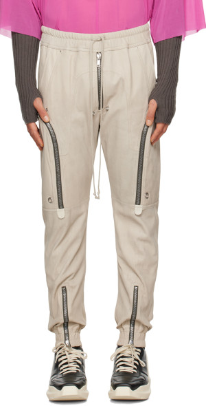 Rick Owens - Off-White Bauhaus Leather Cargo Pants