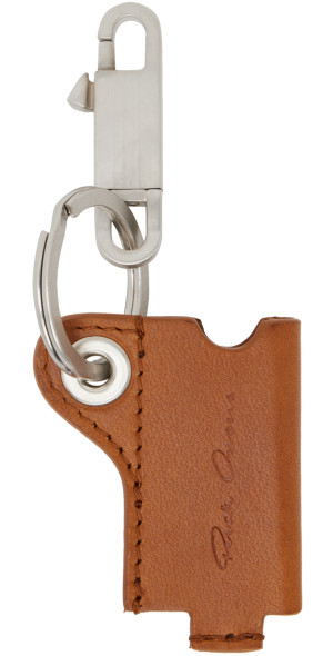 Rick Owens - Orange & Silver Mini Lighter Holder Keychain