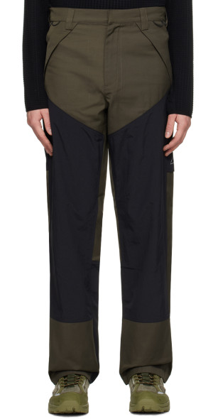 ROA - Khaki & Black Paneled Cargo Pants