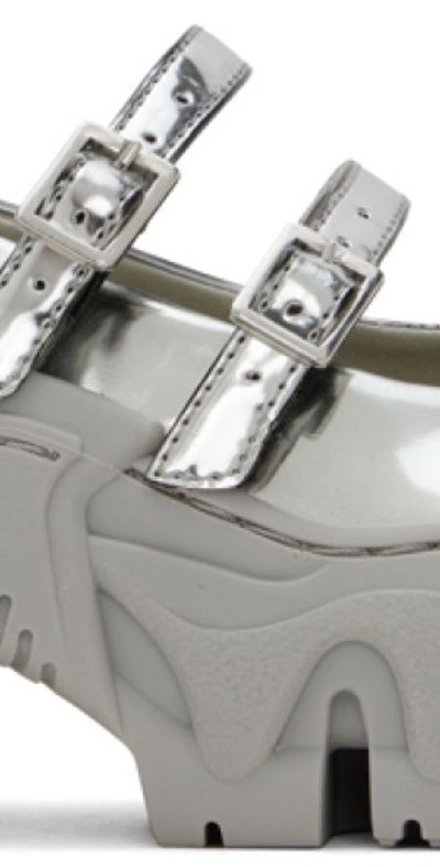 Rombaut - SSENSE Exclusive Silver Boccaccio II MJ Ballerina Flats