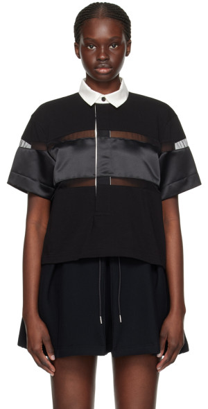 sacai - Black Rugby Polo