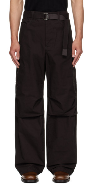 Sacai Brown Cotton Casual Pants