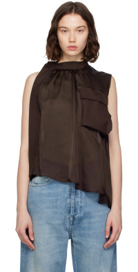 ■sacai■サカイ■Sleeveless Mixed Media Shift Dress■ sacai(サカイ) Silk Satin Mix Dressシルクサテンミックスドレス