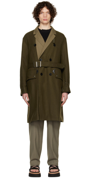 カ*】様 sacai 21ss Suit Coat Khaki サカイ sacai サカイ 21AW Suiting Jacket ドッキングジャケット 21
