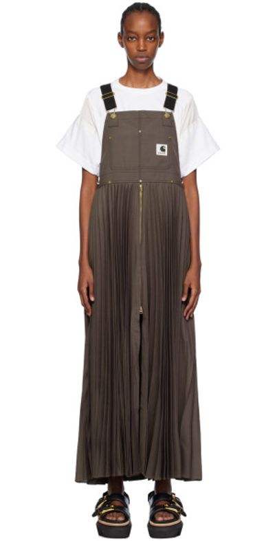 sacai - Taupe Carhartt WIP Edition Maxi Dress