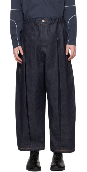 パンツ sage nation BOX PLEAT TROUSER DENIM SAGE NATION / Box Pleat Trouser Denim - Raw Black – Tree and Branch