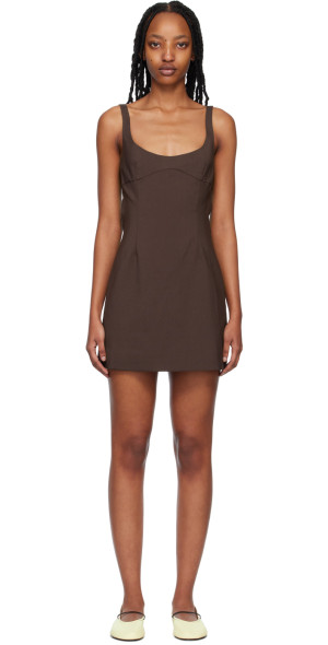 Sandy Liang - Brown Simon Minidress