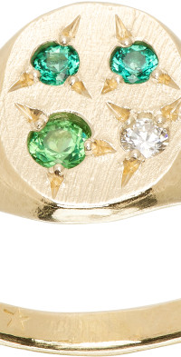【関税込み】Seb Brown ゴールド Difficult リング Seb Brown 9ct Gold Difficult Multi-Stone Signet Ring | Liberty