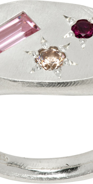 Seb Brown - Silver & Pink XL Neapolitan Ring