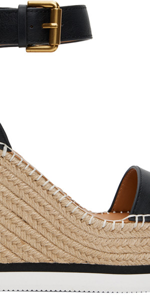 See by Chlo - Black & Tan Glyn Espadrille Heeled Sandals
