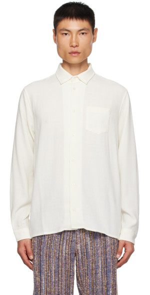 【Séfr 】Hampus Shirt オフホワイト　 セファー Séfr 】Hampus Shirt オフホワイト セファー - メルカリ