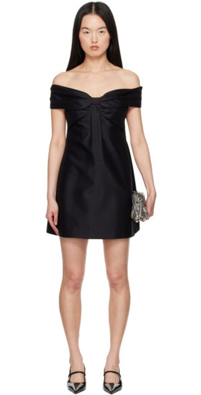 SHUSHU/TONG SHUSHU/TONG Black Bow Off Shoulder Minidress