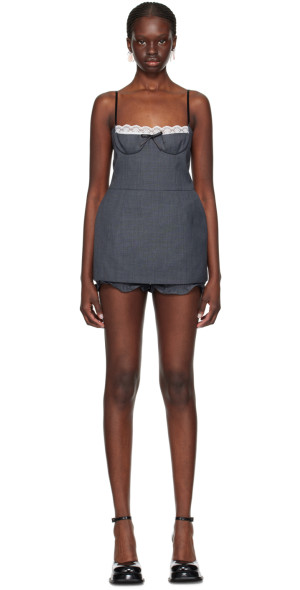 SHUSHU/TONG - Gray Layered Minidress