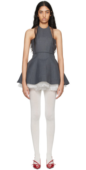 SHUSHU/TONG - Gray Two-Piece Minidress