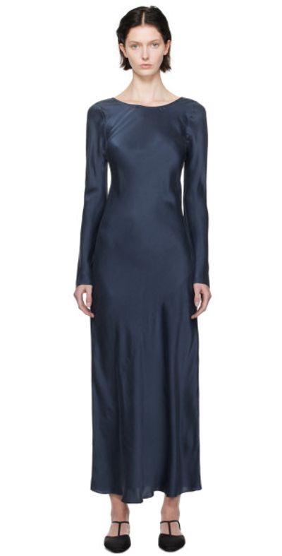silk laundry blue dress Diamond Deco Ruched Dress