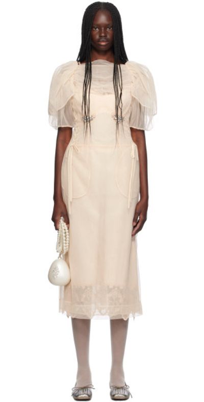gathered bust midi dress Simone Rocha