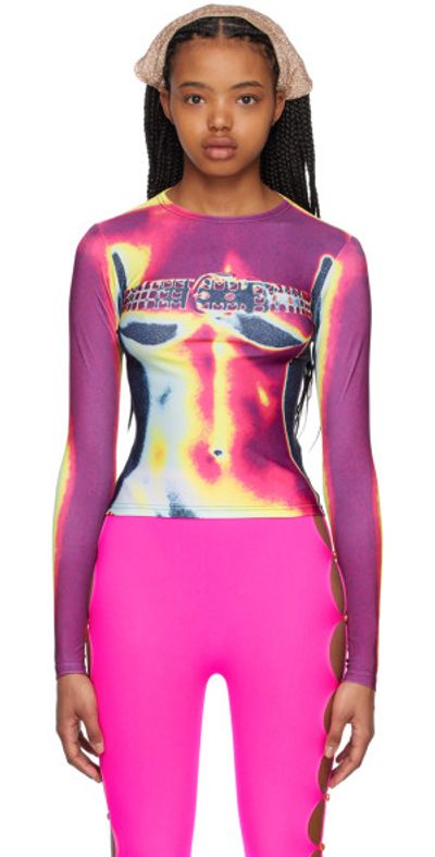 Sinead Gorey - Pink Stud-Belt Long Sleeve T-Shirt display picture 1