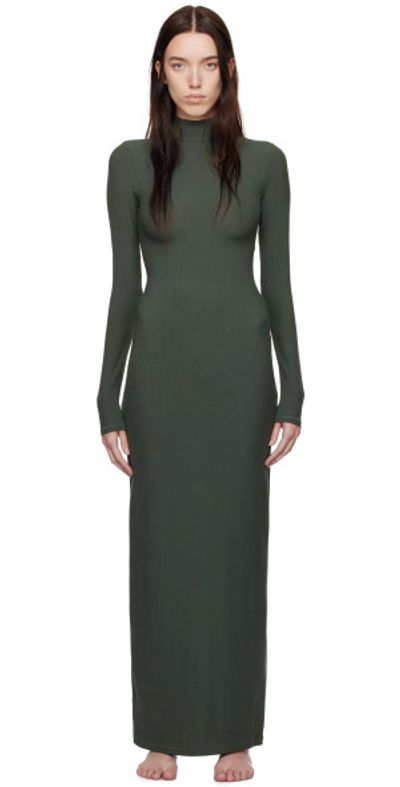 SKIMS - Green Soft Lounge Turtleneck Maxi Dress