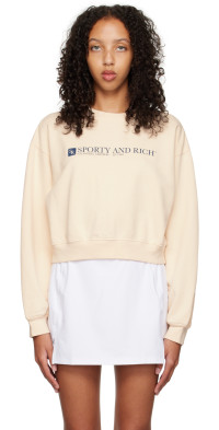 Sporty & Rich - Women's Clothing at The Cool Hour ネット販壳 SPORTY & RICH 94 クロップド クルーネック トレーナー/スウェット