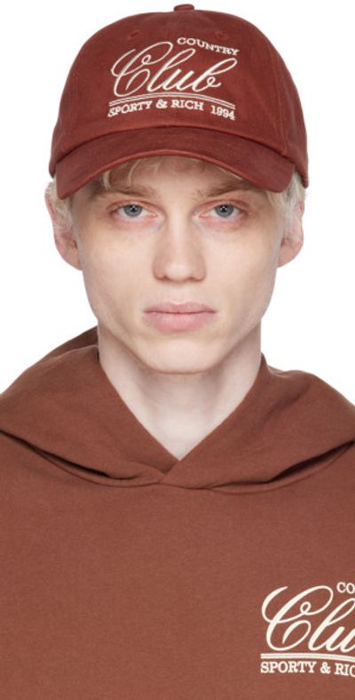 Sporty & Rich Sporty & Rich Red 'Country Club' Cap