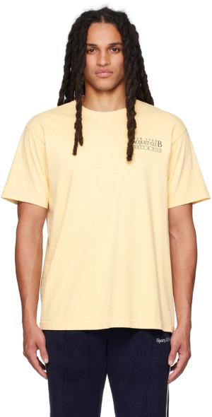 Sporty & Rich - Yellow 'NY Racquet Club' T-Shirt