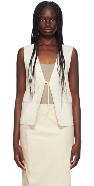 St. Agni St. Agni Off-White Rouleau Vest