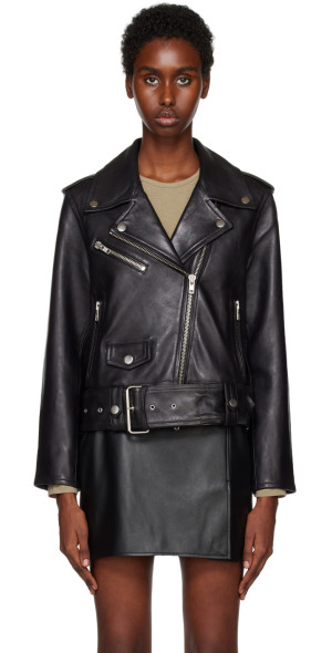 Stand Studio - Black Icon Biker Leather Jacket
