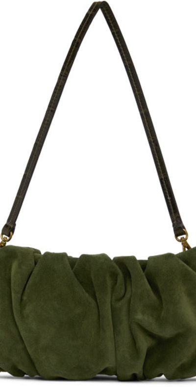 staud bean bag tobacco This style is crafted in a suede featuring a flap closure Staud Bean Metallic Shoulder Bag