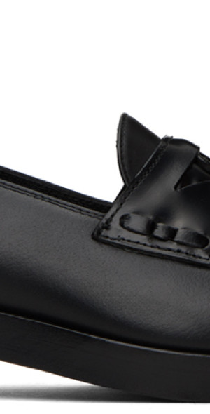 Stefan Cooke - Black Polished Leather Loafers