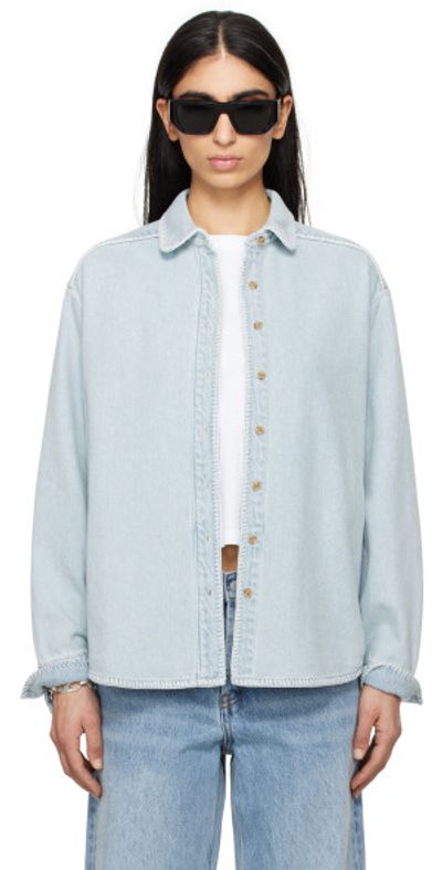 Still Here Still Here Blue Western Denim Shirt