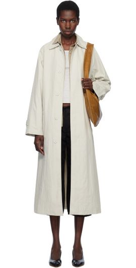 Still Here Still Here Taupe Canvas Trench Coat